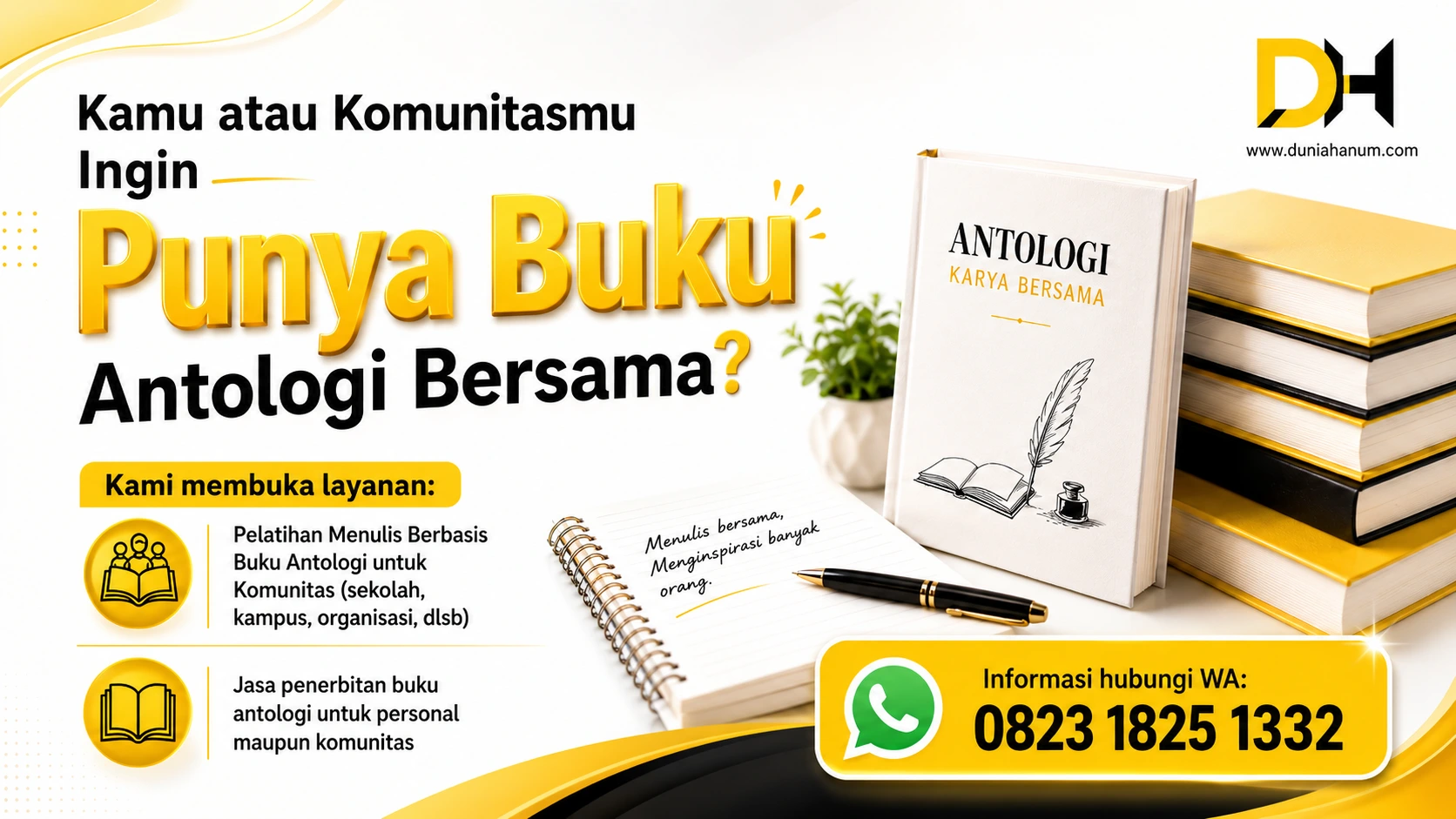 Program Penerbitan & Pelatihan Buku Antologi Bersama – Duniahanum.com